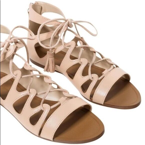 ✨Zara Gladiator Lace Up Flats Sandals✨ - Picture 3 of 16
